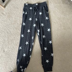 soft grey starry joggers